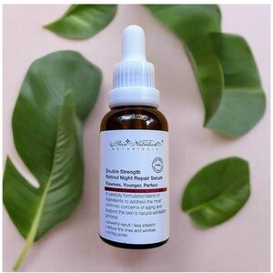 Brown and White Skincare Serum with Dropper